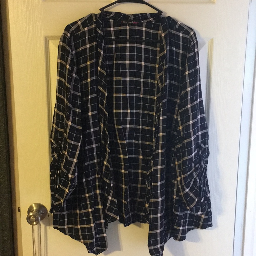 Plus size drape jacket
